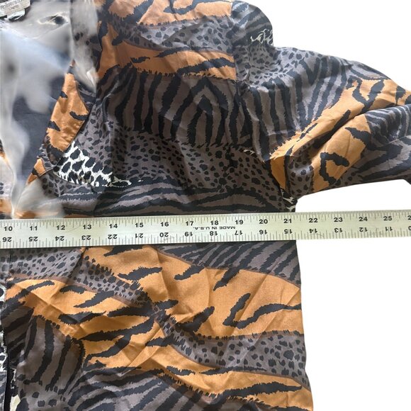 Vintage Robert Stock Limited Womens Animal Print Blazer Medium Tiger & Leopard P - Picture 4 of 6
